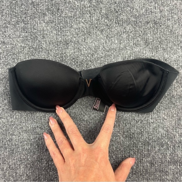 VICTORIA’S SECRET Women’s Multi-way/Multiposition Black Strapless Bra size: 32B - Picture 2 of 10